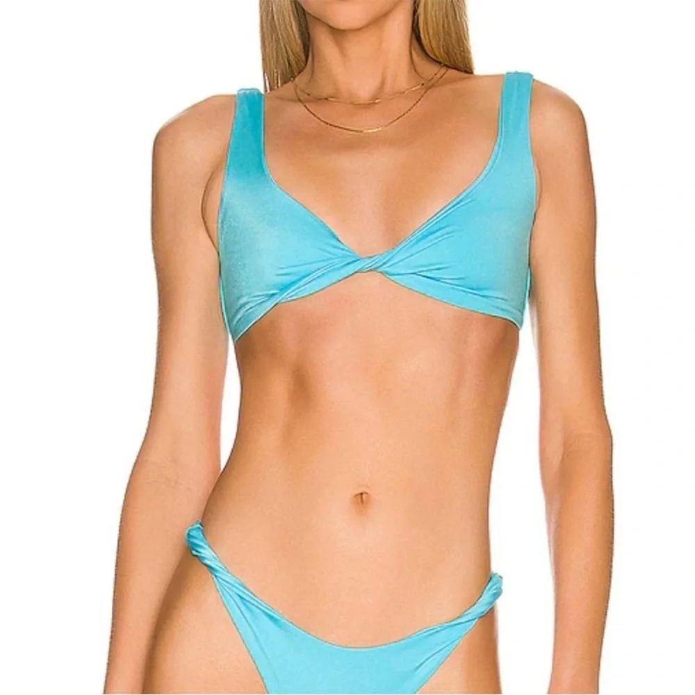 Frankie's Bikinis Dexier Shine Twist Top And Katrina Shine Bottom NWT Size S, L